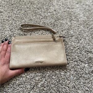 Nine West Gold Wristlet Clutch